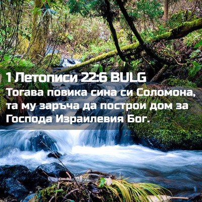 Picture 02 - 1 Летописи 22:6 BULG - Тогава повика сина си - Bible Verse Picture