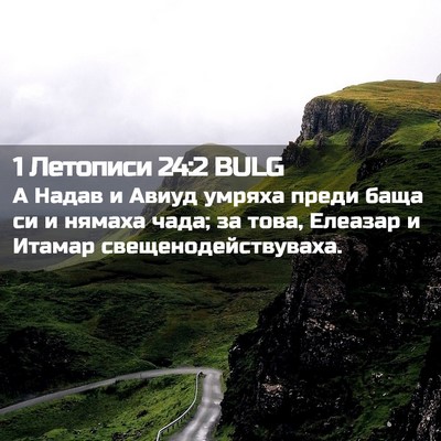 Picture 02 - 1 Летописи 24:2 BULG - А Надав и Авиуд умряха - Bible Verse Picture