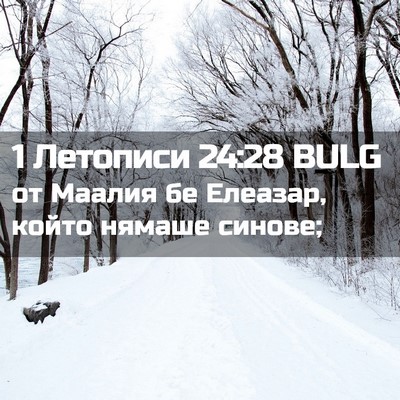 Picture 02 - 1 Летописи 24:28 BULG - от Маалия бе Елеазар, който - Bible Verse Picture