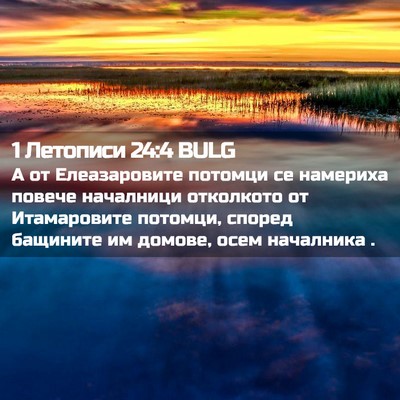 Picture 02 - 1 Летописи 24:4 BULG - А от Елеазаровите потомци - Bible Verse Picture