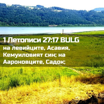 Picture 02 - 1 Летописи 27:17 BULG - на левийците, Асавия, - Bible Verse Picture