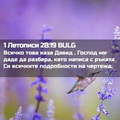 Picture 02 - 1 Летописи 28:19 BULG - Всичко това каза Давид , - Bible Verse Picture