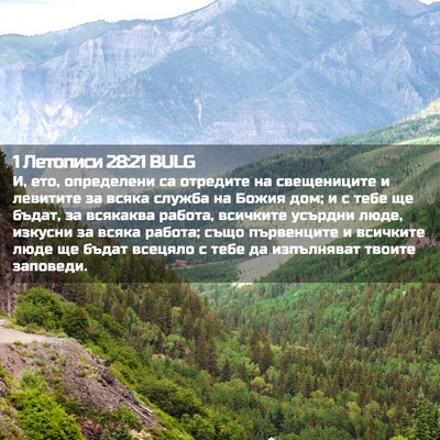 Picture 02 - 1 Летописи 28:21 BULG - И, ето, определени са - Bible Verse Picture