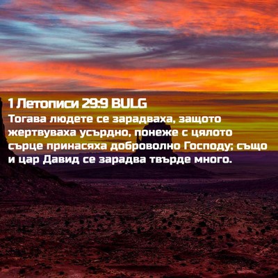 Picture 02 - 1 Летописи 29:9 BULG - Тогава людете се - Bible Verse Picture