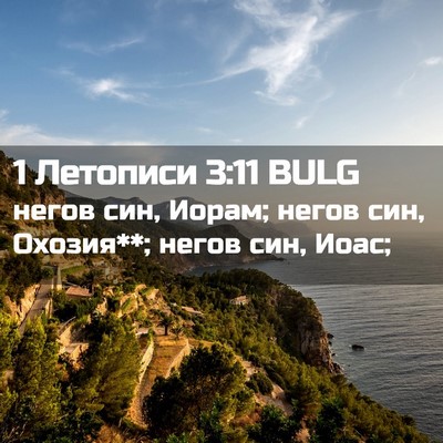 Picture 02 - 1 Летописи 3:11 BULG - негов син, Иорам; негов син, - Bible Verse Picture