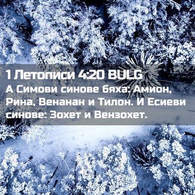 Picture 02 - 1 Летописи 4:20 BULG - А Симови синове бяха: - Bible Verse Picture