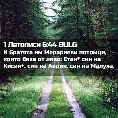 Picture 02 - 1 Летописи 6:44 BULG - И братята им Мерариеви - Bible Verse Picture