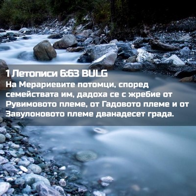Picture 02 - 1 Летописи 6:63 BULG - На Мерариевите потомци, - Bible Verse Picture