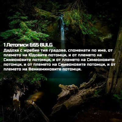 Picture 02 - 1 Летописи 6:65 BULG - Дадоха с жребие тия - Bible Verse Picture