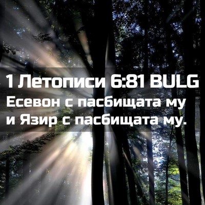 Picture 02 - 1 Летописи 6:81 BULG - Есевон с пасбищата му и - Bible Verse Picture