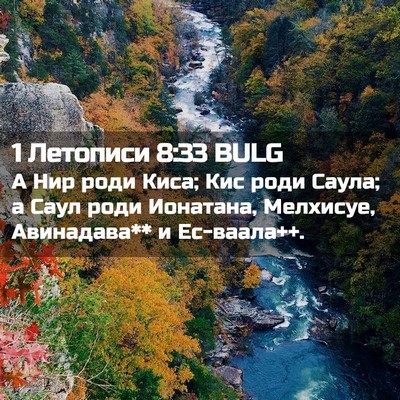 Picture 02 - 1 Летописи 8:33 BULG - А Нир роди Киса; Кис роди - Bible Verse Picture