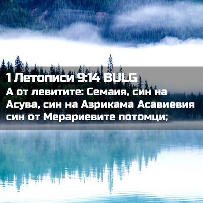 Picture 02 - 1 Летописи 9:14 BULG - А от левитите: Семаия, син - Bible Verse Picture