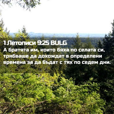 Picture 02 - 1 Летописи 9:25 BULG - А братята им, които бяха по - Bible Verse Picture