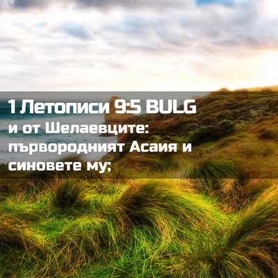 Picture 02 - 1 Летописи 9:5 BULG - и от Шелаевците: - Bible Verse Picture
