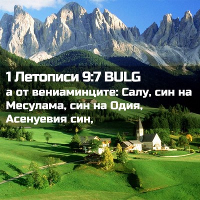 Picture 02 - 1 Летописи 9:7 BULG - а от вениаминците: Салу, - Bible Verse Picture