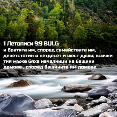 Picture 02 - 1 Летописи 9:9 BULG - и братята им, според - Bible Verse Picture
