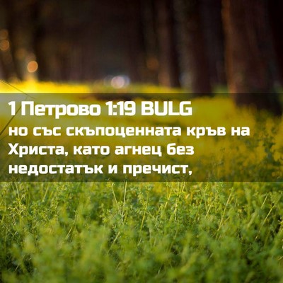 Picture 02 - 1 Петрово 1:19 BULG - но със скъпоценната кръв - Bible Verse Picture