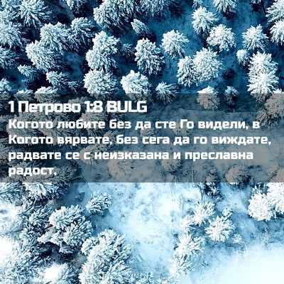 Picture 02 - 1 Петрово 1:8 BULG - Когото любите без да сте Го - Bible Verse Picture