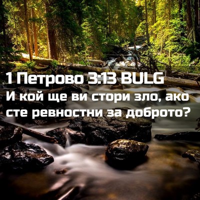 Picture 02 - 1 Петрово 3:13 BULG - И кой ще ви стори зло, ако - Bible Verse Picture