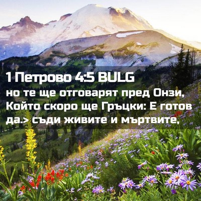 Picture 02 - 1 Петрово 4:5 BULG - но те ще отговарят пред - Bible Verse Picture
