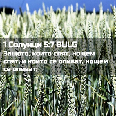 Picture 02 - 1 Солунци 5:7 BULG - Защото, които спят, нощем - Bible Verse Picture