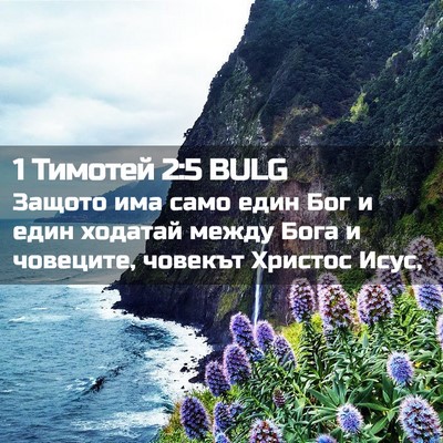 Picture 02 - 1 Тимотей 2:5 BULG - Защото има само един Бог и - Bible Verse Picture