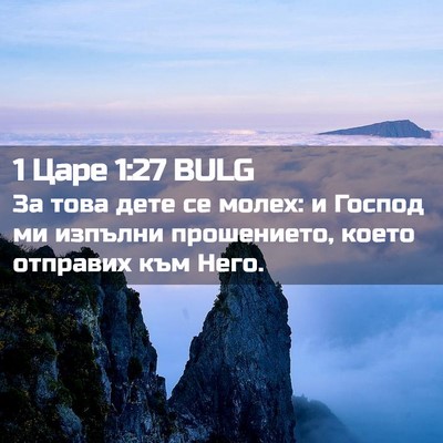 Picture 02 - 1 Царе 1:27 BULG - За това дете се молех: и - Bible Verse Picture