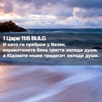 Picture 02 - 1 Царе 11:8 BULG - И като ги преброи у Везек, - Bible Verse Picture