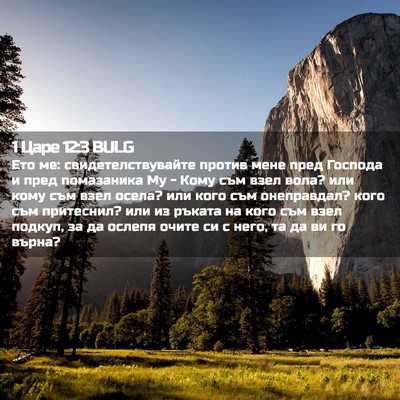Picture 02 - 1 Царе 12:3 BULG - Ето ме: свидетелствувайте - Bible Verse Picture