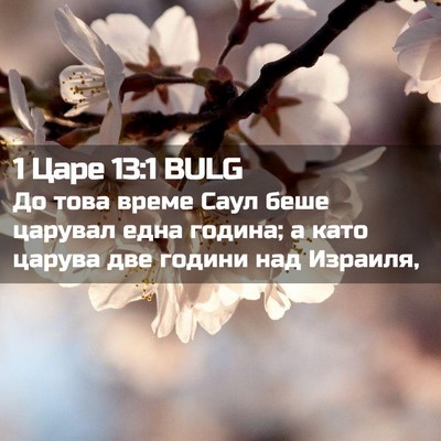 Picture 02 - 1 Царе 13:1 BULG - До това време Саул беше - Bible Verse Picture