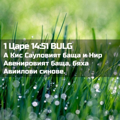 Picture 02 - 1 Царе 14:51 BULG - А Кис Сауловият баща и Нир - Bible Verse Picture