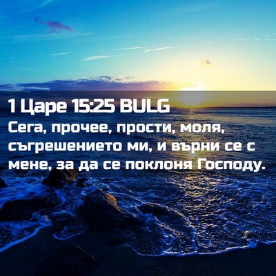 Picture 02 - 1 Царе 15:25 BULG - Сега, прочее, прости, моля, - Bible Verse Picture
