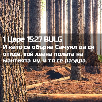 Picture 02 - 1 Царе 15:27 BULG - И като се обърна Самуил да - Bible Verse Picture