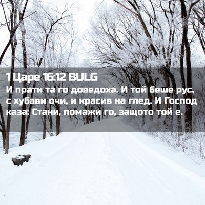 Picture 02 - 1 Царе 16:12 BULG - И прати та го доведоха. И - Bible Verse Picture