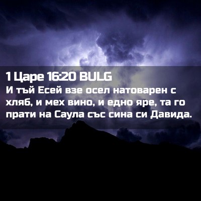 Picture 02 - 1 Царе 16:20 BULG - И тъй Есей взе осел - Bible Verse Picture