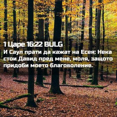 Picture 02 - 1 Царе 16:22 BULG - И Саул прати да кажат на - Bible Verse Picture