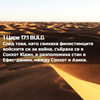 Picture 02 - 1 Царе 17:1 BULG - След това, като свикаха - Bible Verse Picture