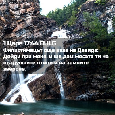 Picture 02 - 1 Царе 17:44 BULG - Филистимецът още каза на - Bible Verse Picture