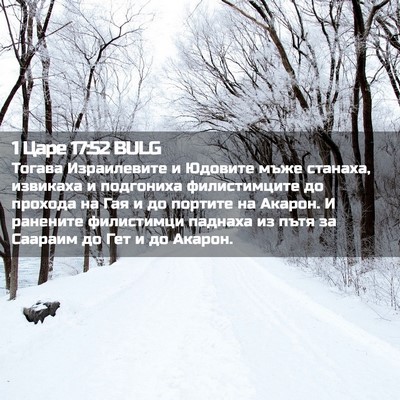 Picture 02 - 1 Царе 17:52 BULG - Тогава Израилевите и - Bible Verse Picture