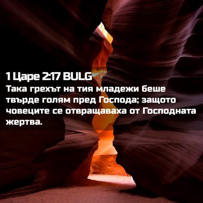 Picture 02 - 1 Царе 2:17 BULG - Така грехът на тия младежи - Bible Verse Picture