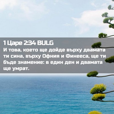 Picture 02 - 1 Царе 2:34 BULG - И това, което ще дойде - Bible Verse Picture
