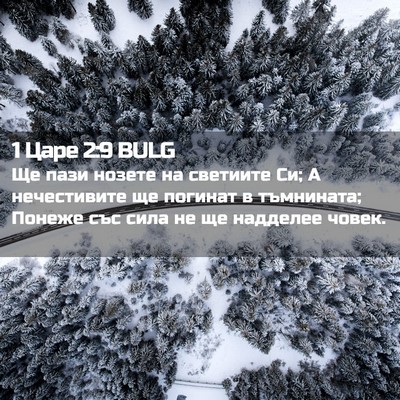 Picture 02 - 1 Царе 2:9 BULG - Ще пази нозете на светиите - Bible Verse Picture