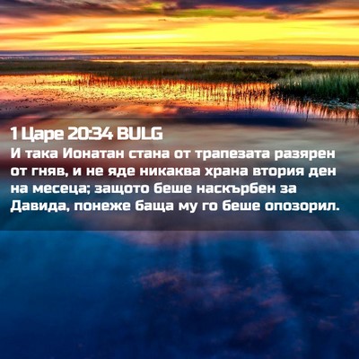 Picture 02 - 1 Царе 20:34 BULG - И така Ионатан стана от - Bible Verse Picture