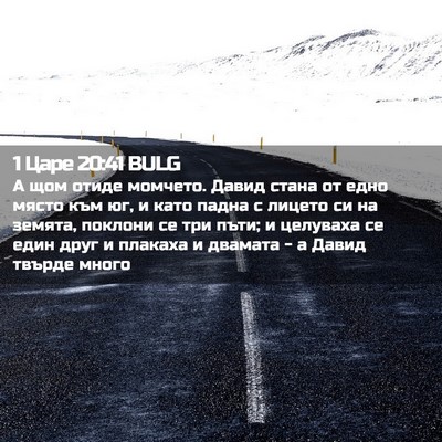 Picture 02 - 1 Царе 20:41 BULG - А щом отиде момчето. Давид - Bible Verse Picture