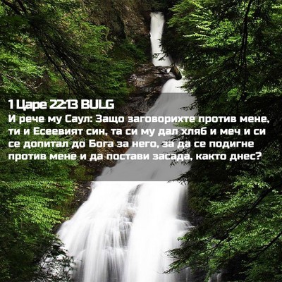 Picture 02 - 1 Царе 22:13 BULG - И рече му Саул: Защо - Bible Verse Picture