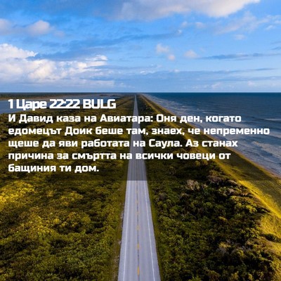 Picture 02 - 1 Царе 22:22 BULG - И Давид каза на Авиатара: - Bible Verse Picture