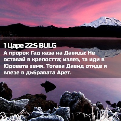 Picture 02 - 1 Царе 22:5 BULG - А пророк Гад каза на - Bible Verse Picture