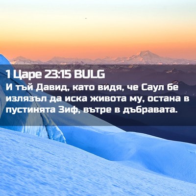 Picture 02 - 1 Царе 23:15 BULG - И тъй Давид, като видя, че - Bible Verse Picture