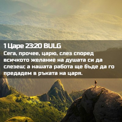 Picture 02 - 1 Царе 23:20 BULG - Сега, прочее, царю, слез - Bible Verse Picture