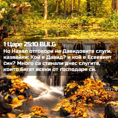 Picture 02 - 1 Царе 25:10 BULG - Но Навал отговори на - Bible Verse Picture